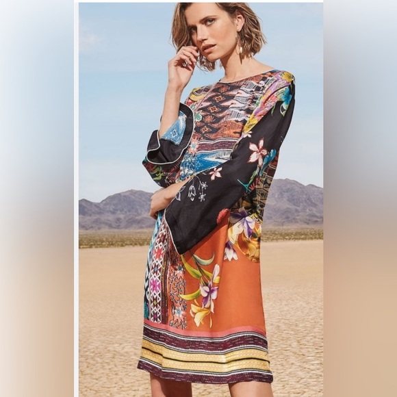 Johnny Was Luna Retro Swing Dress. 100% silk. XS - Picture 1 of 8
